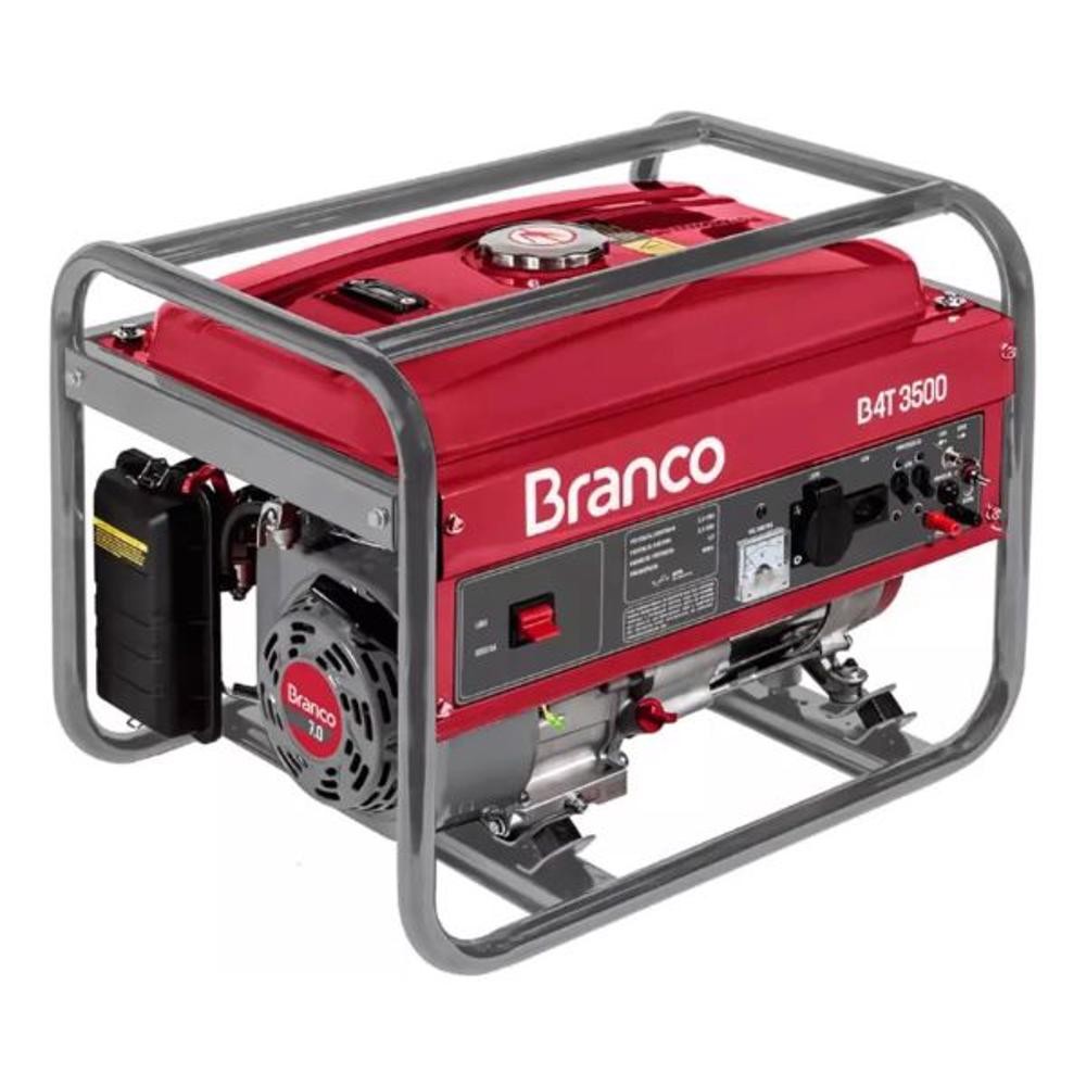 Gerador Portátil P.M. 7C.V 3500W AVR B4T-3500 Branco Motores em Oferta na Shopee