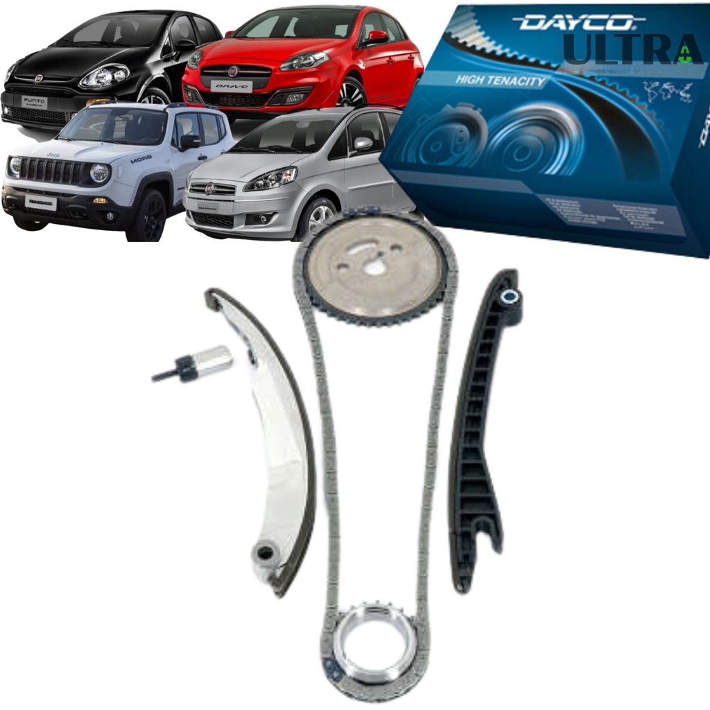 Kit Corrente Comando Distribuição Fiat Bravo / Punto / Palio / Doblo / Idea / Palio / Siena / Strada / Toro -
