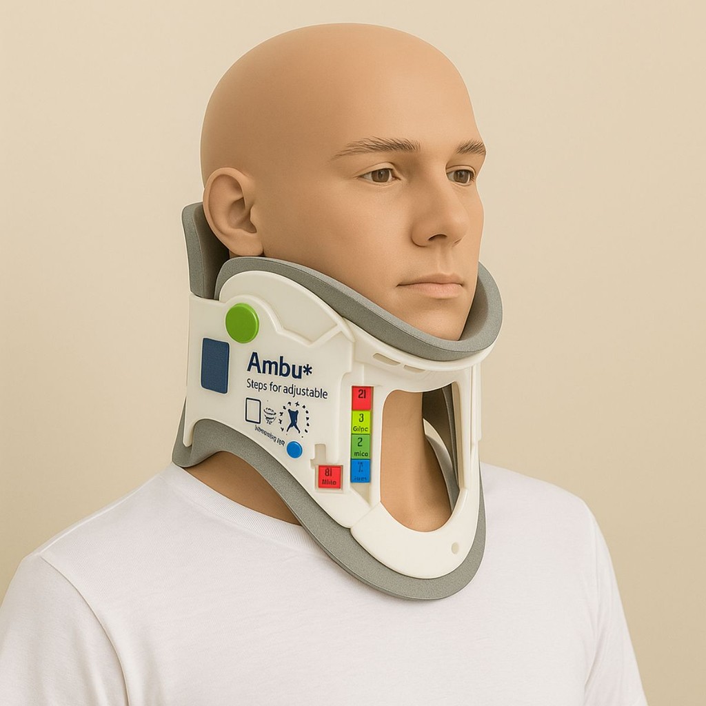 Colar Cervical Ambu Adulto – Reutilizável, Lavável 16 posições