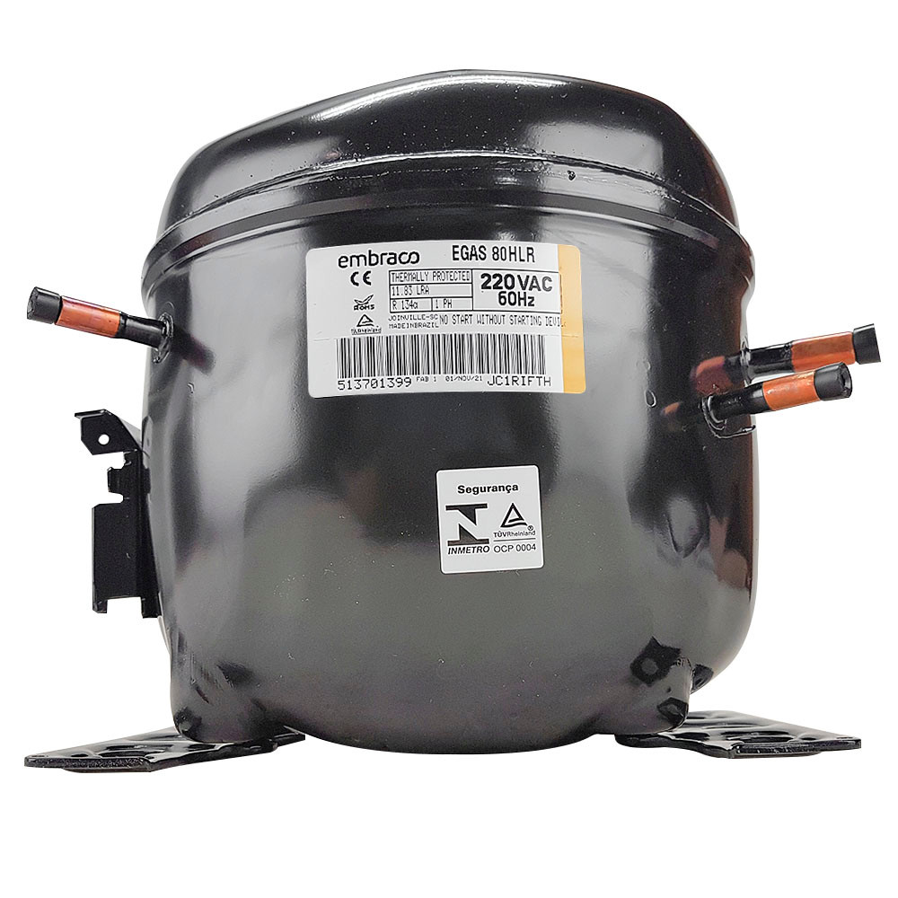 Motor Compressor Embraco 1/4+ HP EGAS 80 HLR 220V R134