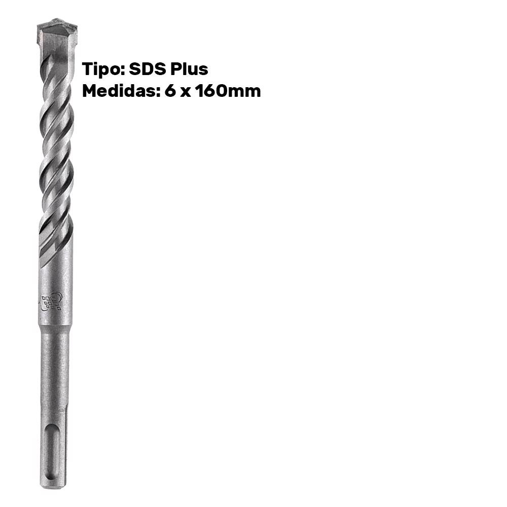 Kit 5 Brocas SDS Plus 5 a 12mm para Concreto 110-160mm MTX