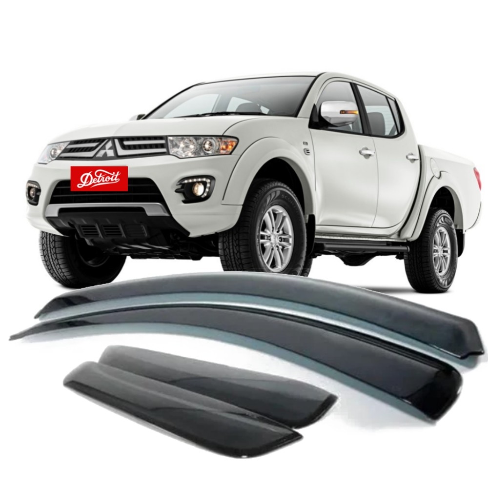 Calha de Chuva Mitsubishi L200 Triton 2017 a 2020 Ecoflex 13.008A Defletor Janela Kit