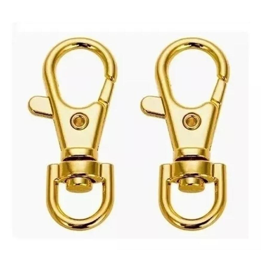 Mosquetão Fecho Dourado 35 mm 50 Peças - Gancho Lagosta em Oferta na Shopee