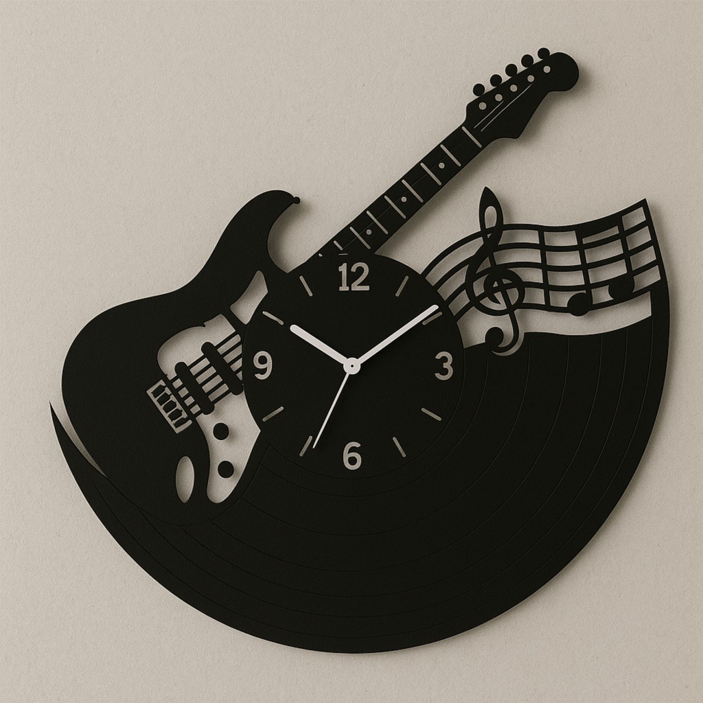 Relógio de Parede – Guitarra Números Vazados