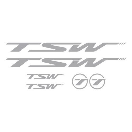 Adesivos Tsw Quadro Bicicleta Esporte Ciclismo  Cinza