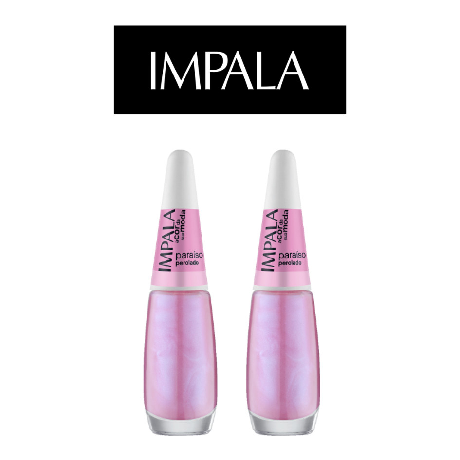 2 ESMALTES IMPALA A COR DA MODA PEROLADO PARAISO