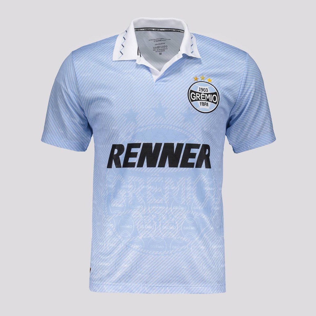 Camisa Grêmio Retrô Liberta 1995 Azul Celeste em Oferta na Shopee