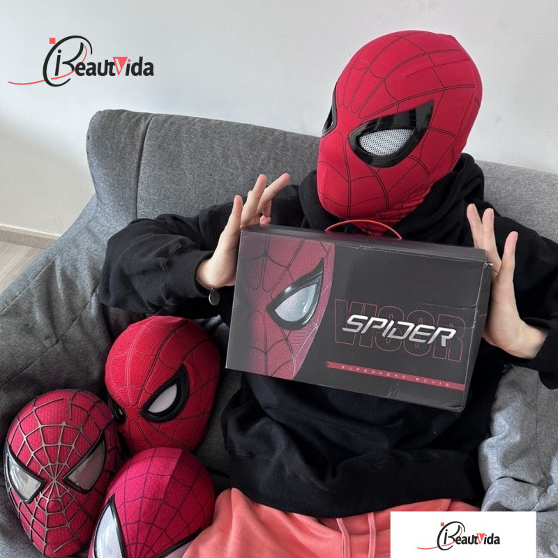 Máscara Elétrica Homem-Aranha Com Transformação De Olhos Controlada Remotamente em Oferta na Shopee
