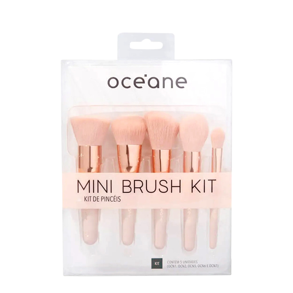Océane Mini Kit com 5 Pincéis - Mini Brush Kit em Oferta na Shopee