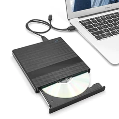 Gravador CD DVD Externo USB 3.0 Portátil Knup KP-LE300