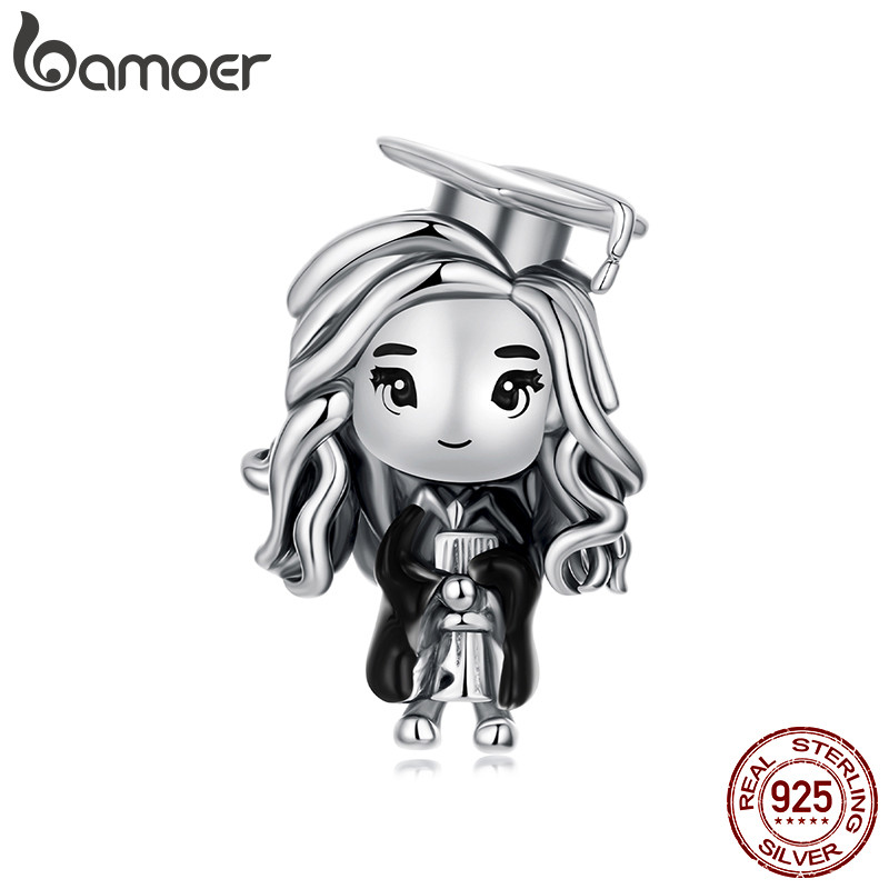 Bamoer 925 Prata Esterlina Pingente Para Menina Série De Formatura Acessórios Pulseira Moda Jóias Presente Feminino