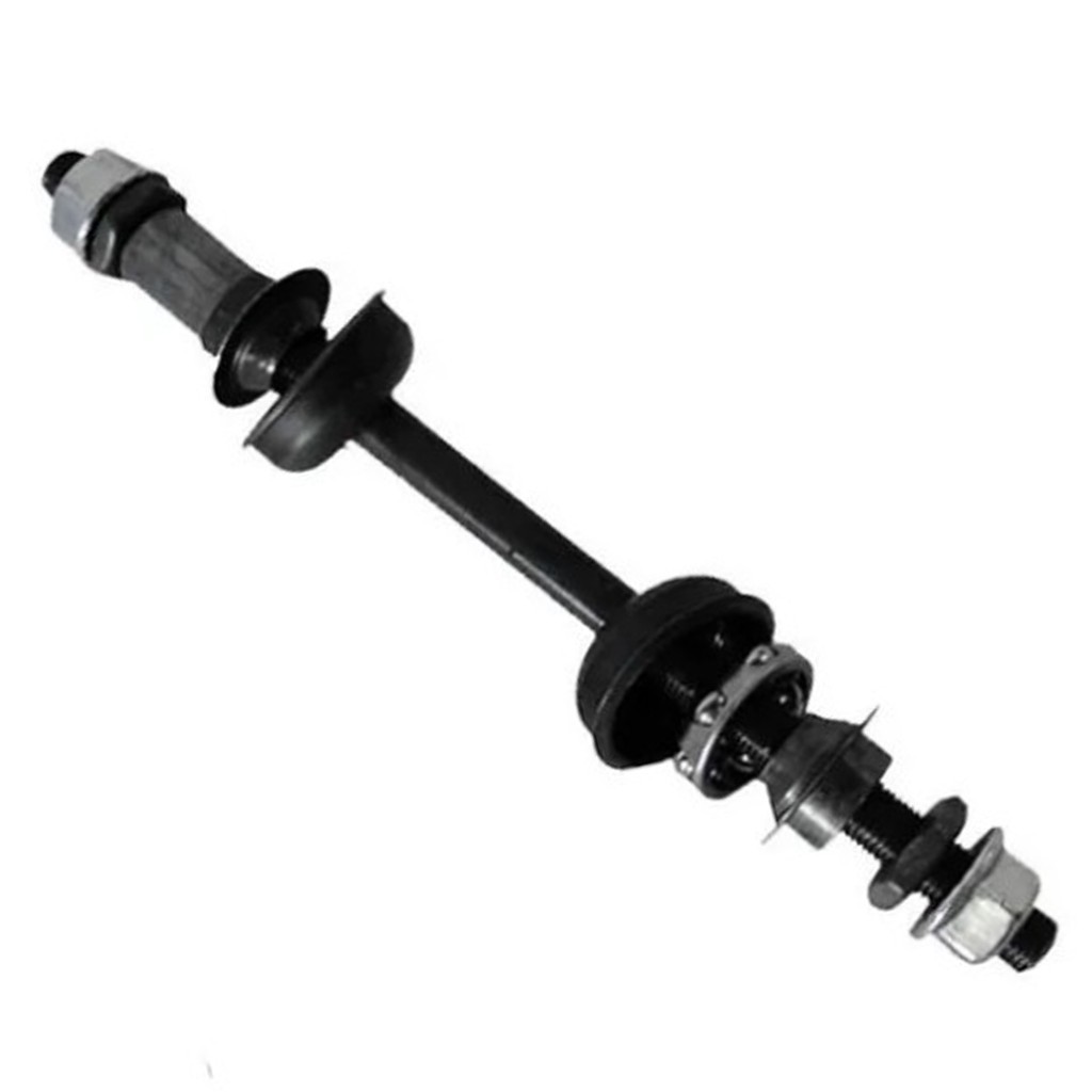 Eixo Traseiro Completo Caixas e Colares Preto Bicicleta 180mm