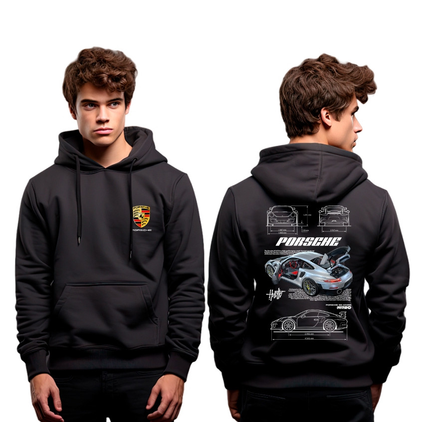 Moletom Canguru Unissex Porsche 911 GT2 RS Lançamento