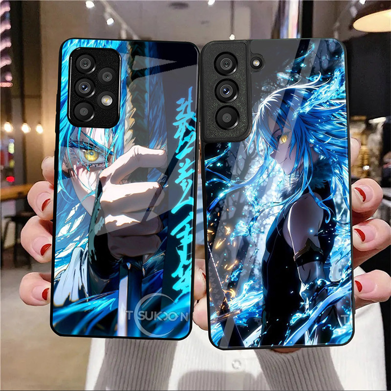 Rimuru Tempest 09 Capa De Telefone De Vidro Para Samsung Galaxy A14 A16 A30 A22 A32 A33 A34 A40 A42 A55 4G A52 A53 A54 A