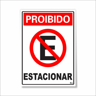 Placa Proibido Estacionar Grande 30x40 Cm em Oferta na Shopee