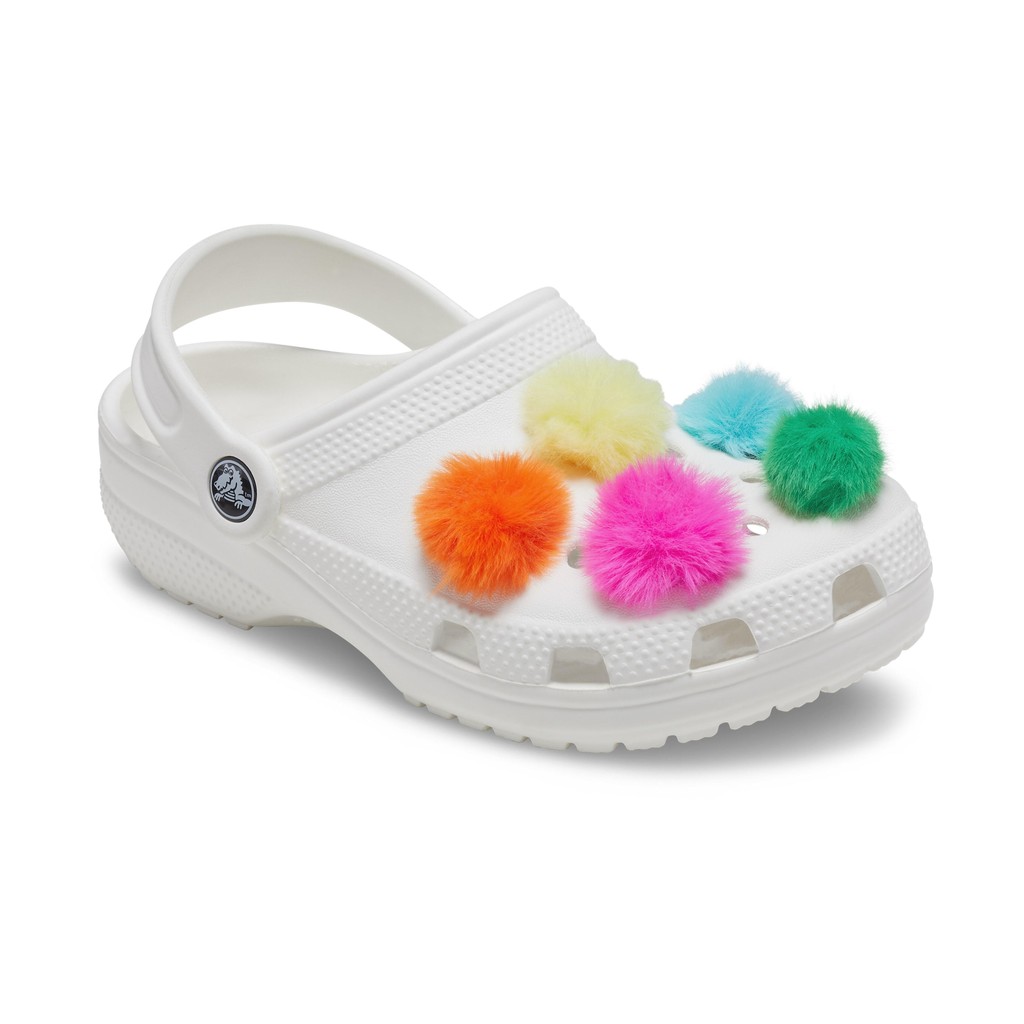 Detalhes do Jibbitz™ 80s neon puff ball pack com 5 peças unico