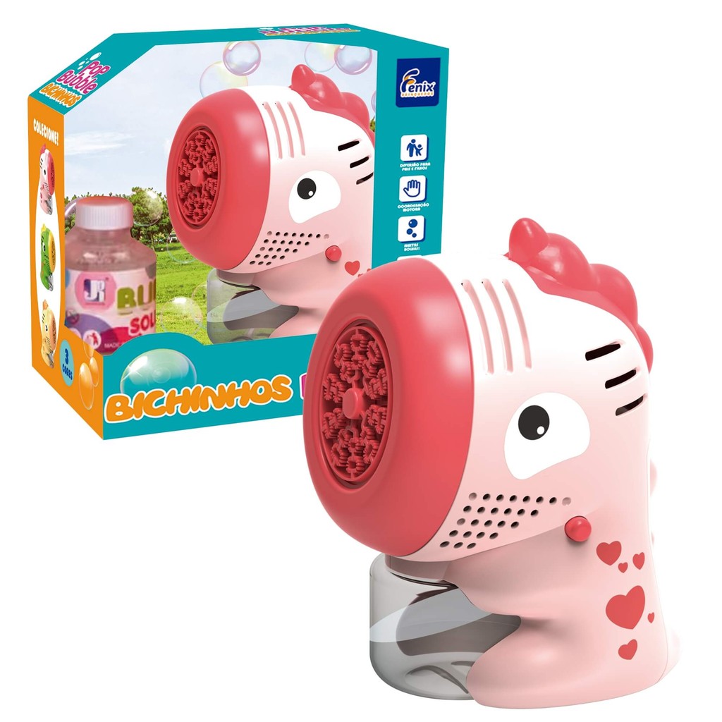 Máquina de Bolhas Infantil Unicórnio Rosa Pop Bubble Automática Fenix 3+ anos em Oferta na Shopee