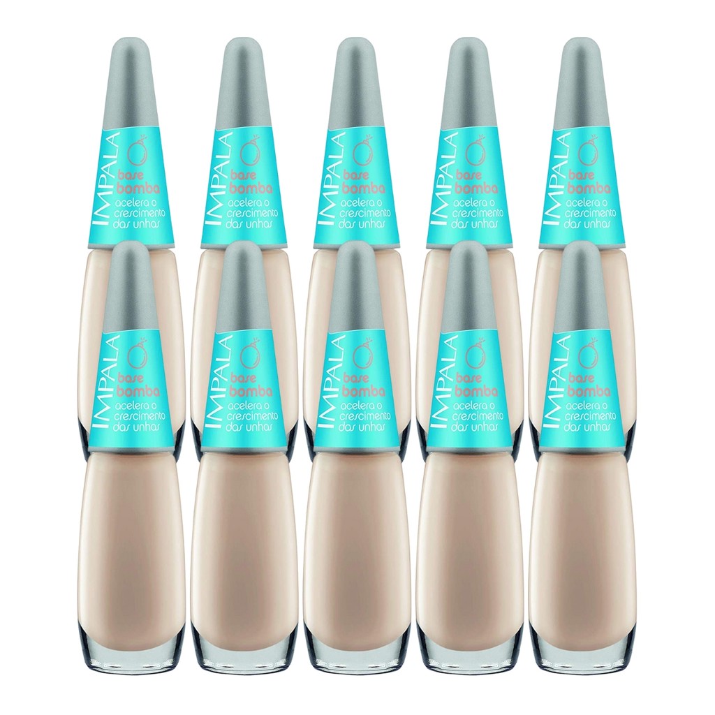 Kit 10 Esmalte Impala Base Bomba Acelerador De Crescimento em Oferta na Shopee