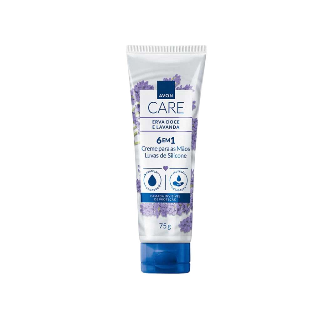 Creme Hidratante Mãos Avon Care Silicone Erva Doce e Lavanda 75g