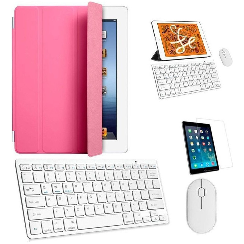 Kit Capa Smart Rosa Tecl, Mou Branco, Pel P/iPad Mini 6 8,3