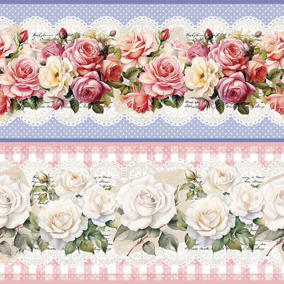 Tricoline Digital Barrado Flores Delicadas, 50cm x 1,50mt em Oferta na Shopee