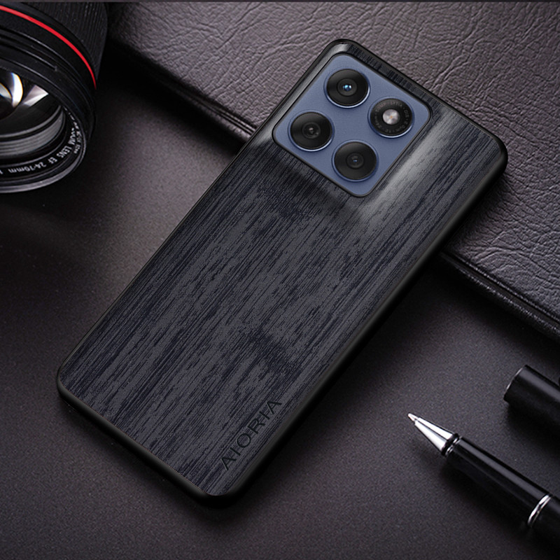 Detalhes do Capa Para Moto Edge 60 Fusion Pro Neo G05 E15 G15 Power Padrão De Madeira Bambu De Telefone De Couro Luxo coque G 2025 C