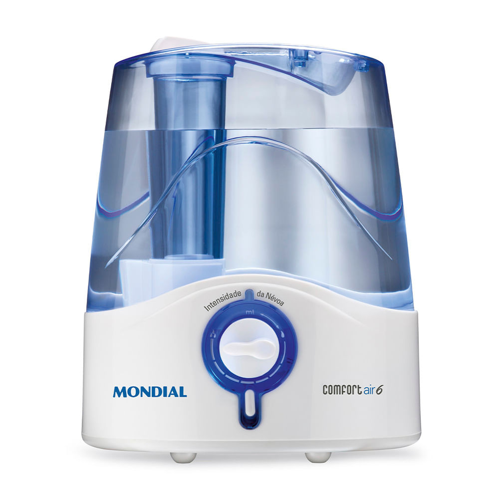 Umidificador de Ar Comfort Air 6 Mondial Branco e Azul 35W UA-07 em Oferta na Shopee