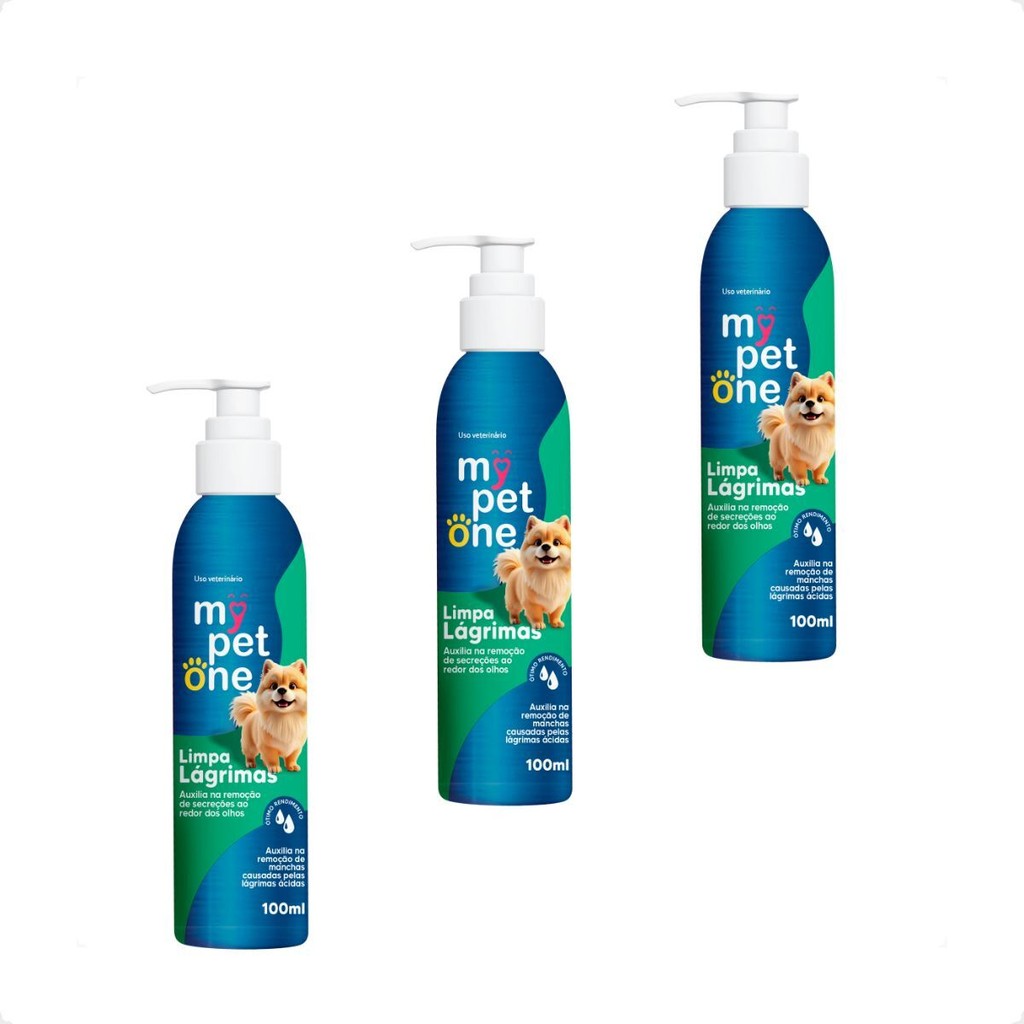 Kit 3 Limpa Lagrimas Mypetone - 100mL