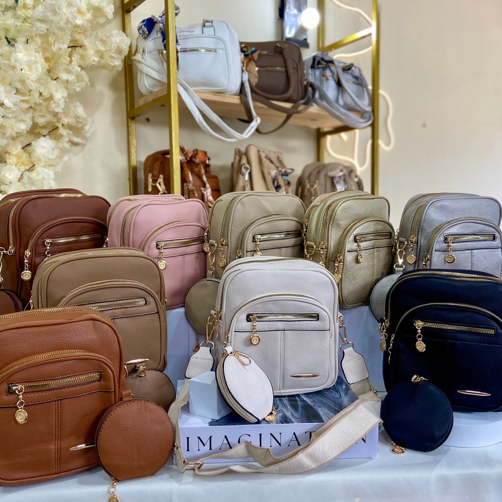 Bolsa Feminina Raphaella Bag Feminina + Porta Moeda Alça Estampada Colorida Transversal Ombro Moda