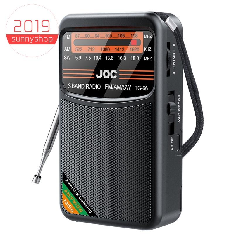💖Rádio De Bolso Portátil Mini Banda Completa AM/FM/SW Com Bateria Recarregável Suporte Fone De Ouvido Para Velho