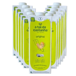 Kit Bebida Vegetal Original Orgânico Zero Lactose A Tal da Castanha 12 Litros