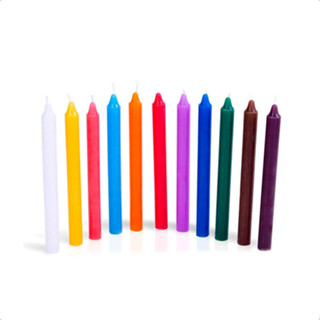 Kit Velas 100 Unidades Palito Coloridas 4 a 6 Horas Acesas Parafina Pura em Oferta na Shopee