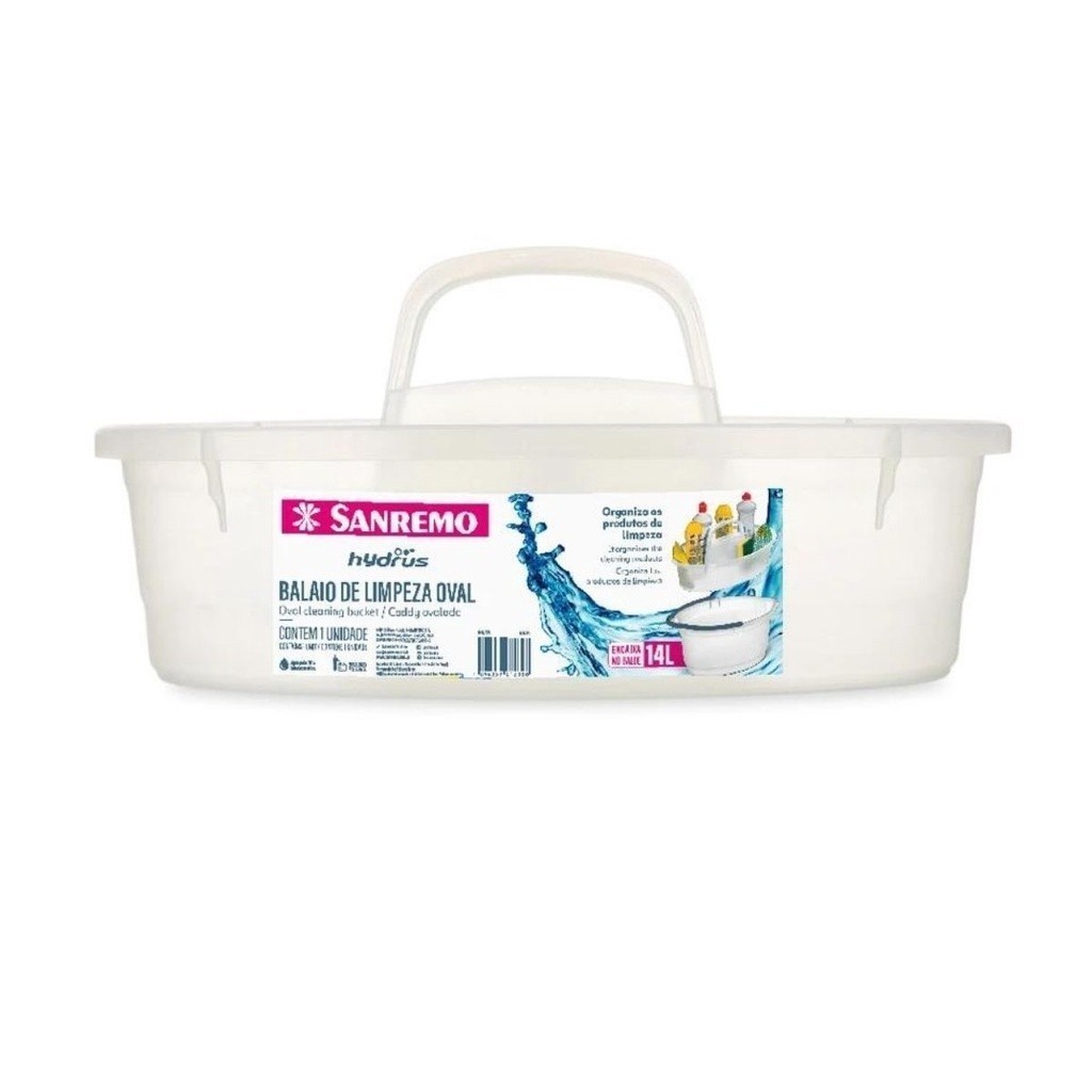 Cesto Balaio De Limpeza Oval Organizador De Produtos Sanremo