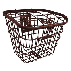 Cesta Cestinha Aramada Bike Retrô Marrom