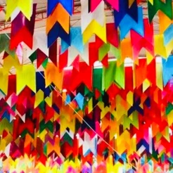 50 METROS BANDEIRINHA FESTA JUNINA SEDA BANDEIROLA FESTA JUNINA 2025