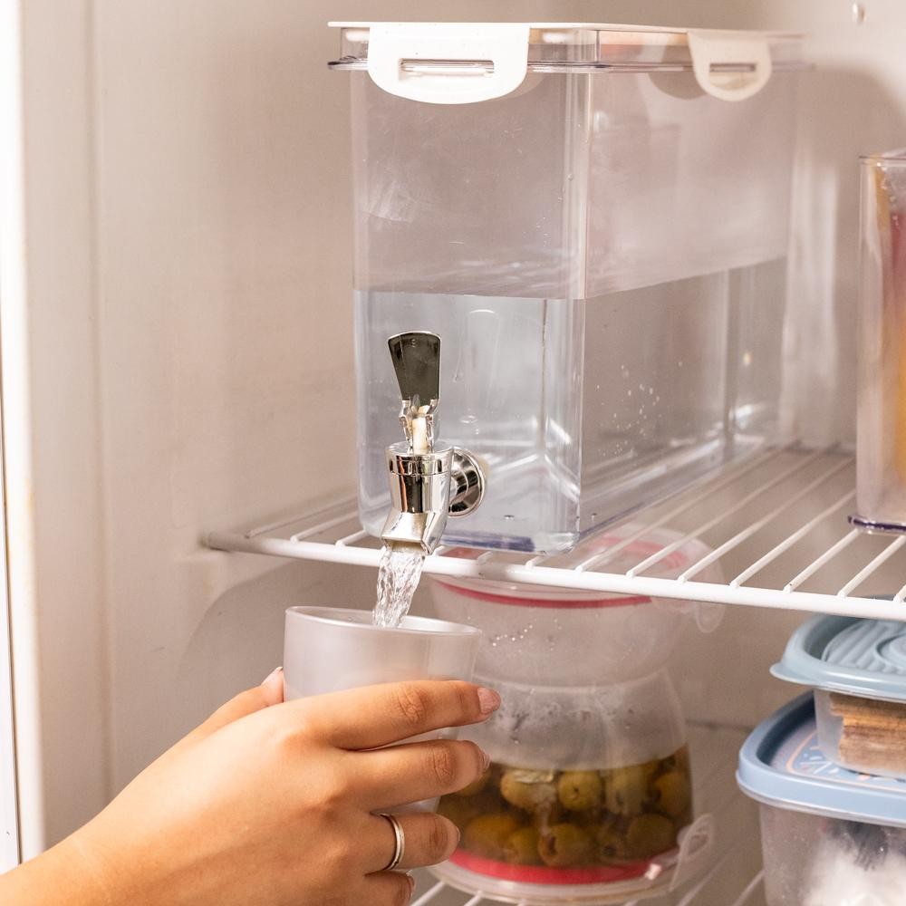Reservatório Dispenser Geladeira para Água 5,85 L Branco Plasútil