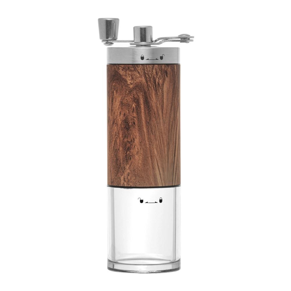 Moedor de Café Wolff de Aço Inox Manual com Estampa Madeira - Home & Living