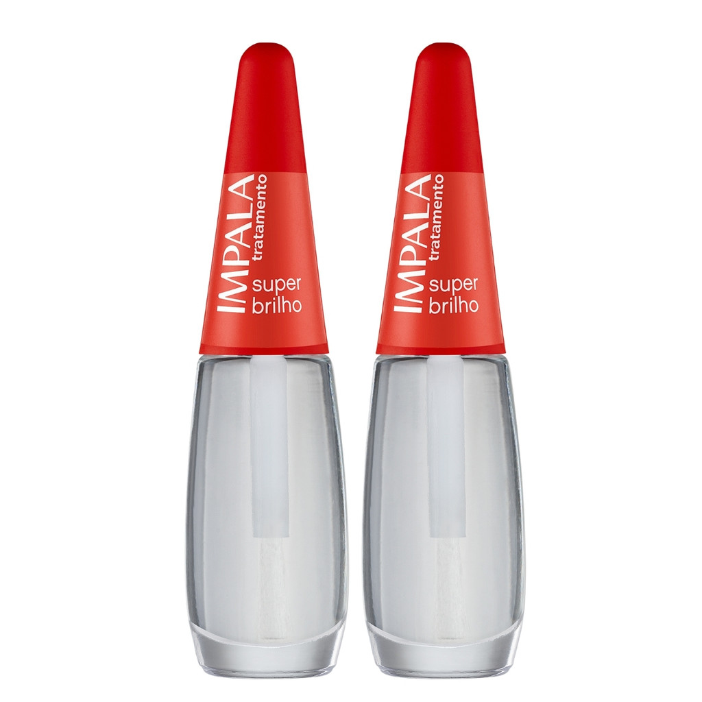 Kit 2 Esmalte Impala Base Super Brilho Tratamento Manicure em Oferta na Shopee