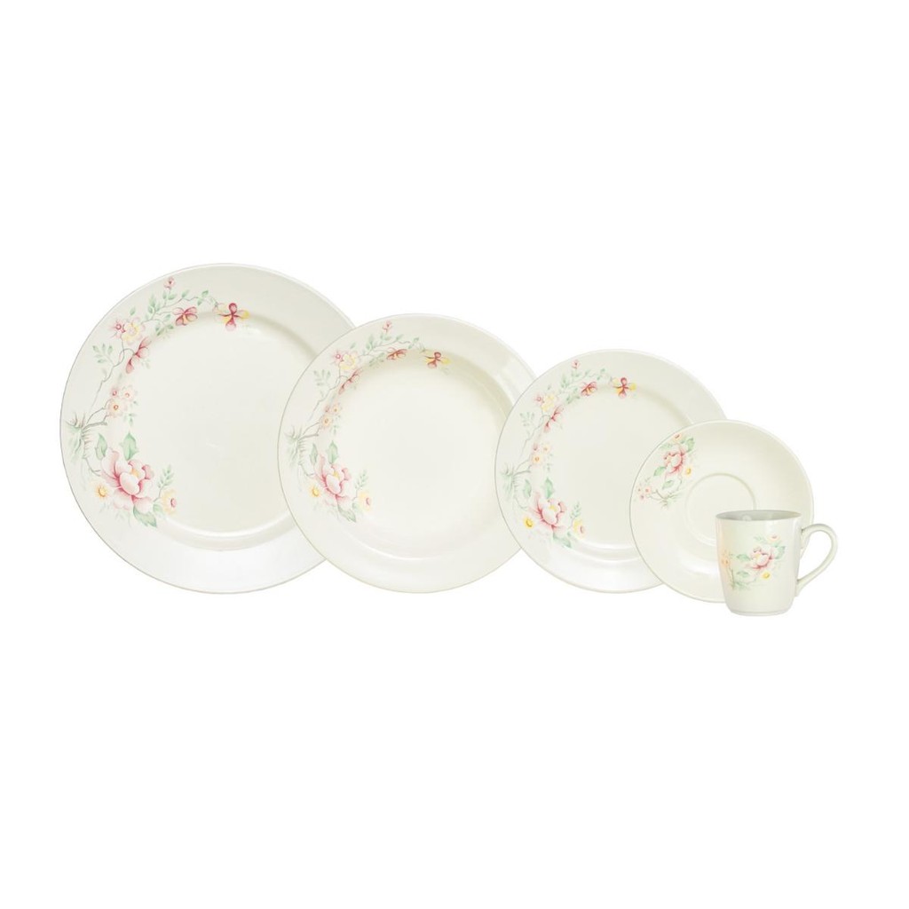 Jogo de Jantar Primavera Suave 30 Peças Porcelana Schmidt