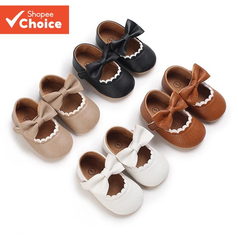 Sapatos De Bebê Com Sola Macia E Laço Fofo – Adoráveis Caminhada Infantis De Princesa Para Meninas