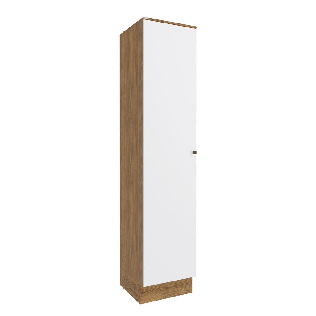 Paneleiro Celeste Kappesberg 100% MDF 1 Porta Nogueira/Branco 50cm - Home & Living