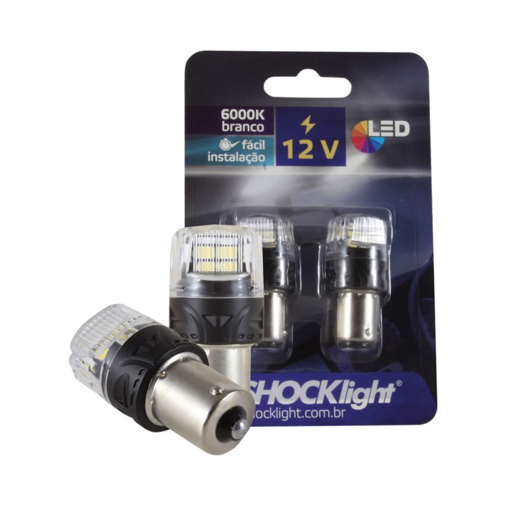 Lâmpada Led 1156 16 Leds - 2835/4216 1-Polo 12V Branco Shocklight Automotivo Veicular Carro em Oferta na Shopee