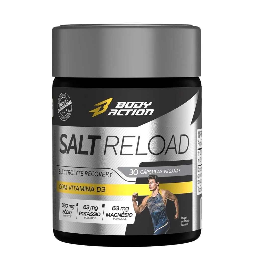 Salt Reload 30 capsulas - Bodyaction em Oferta na Shopee