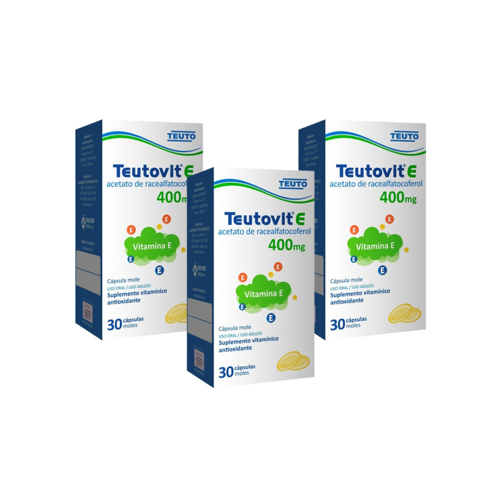 Kit 3 und Teutovit e 400mg 30 Caps em Oferta na Shopee