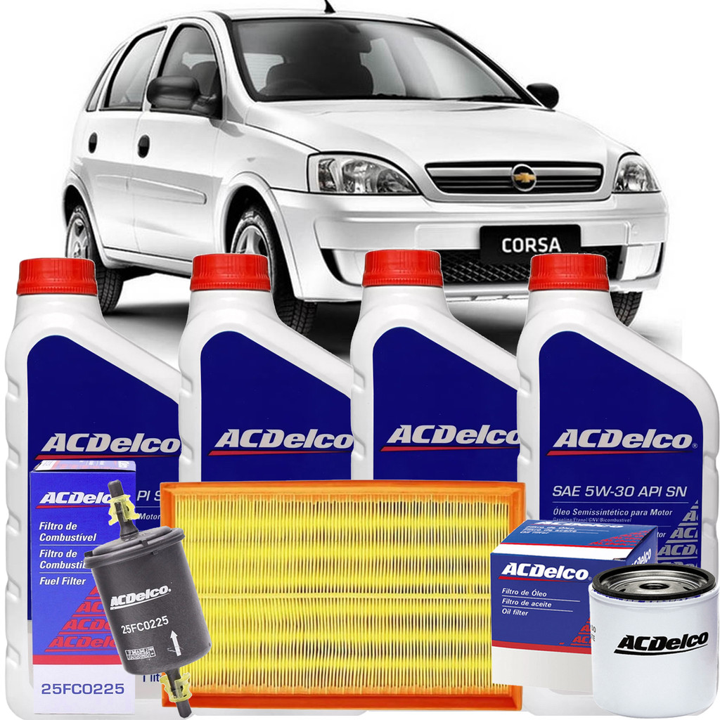 Kit Revisão 5w30 Acdelco Para Corsa Frente Montana 1.0 1.4 1.8 De 2007 Até 2014