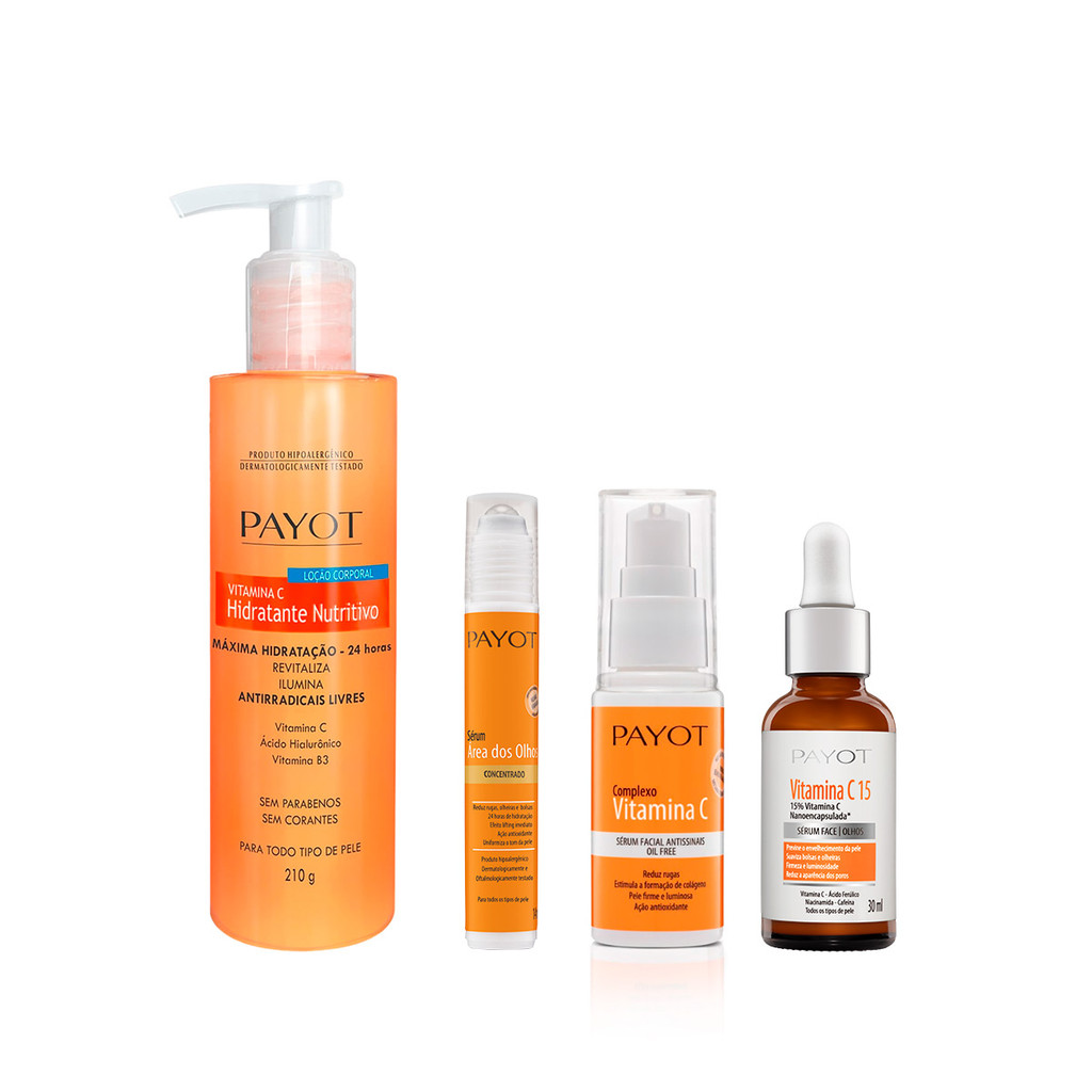 Kit Hidratação e Trio Tratamento Vitamina C Payot em Oferta na Shopee