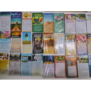 Folhetos Para Evangelismo 500 unidades (5 pacotes com 100 unid.cada) em Oferta na Shopee