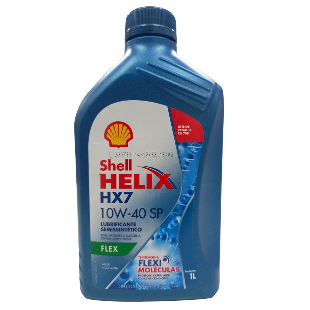 Óleo Lubrificante do Motor Shell Helix HX7 10W40 API SP Semissintético 1L em Oferta na Shopee