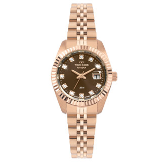 Relógio Technos Feminino Riviera Rosé - 2015CEX/1M em Oferta na Shopee