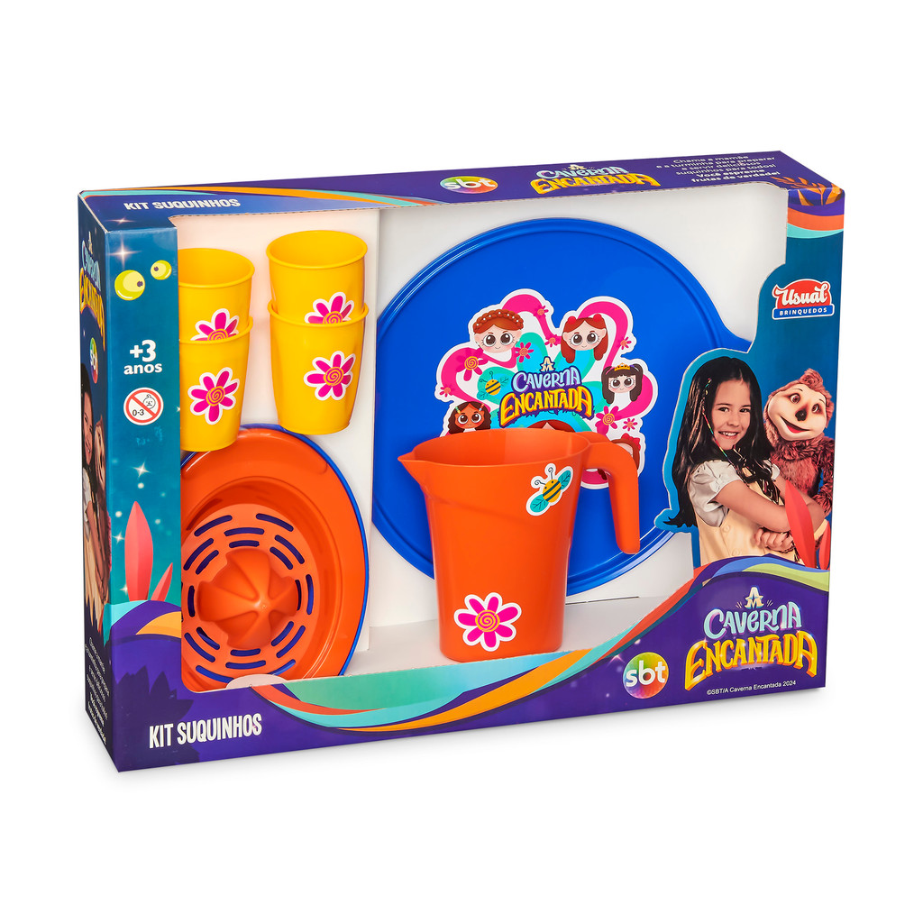 Kit Suquinhos Brinquedo Infantil Menina A Caverna Encantada